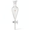 PATIKIL 125ml Separating Funnel - Borosilicate Glass, PTFE Stopcock-0