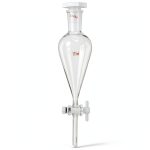 PATIKIL 125ml Separating Funnel - Borosilicate Glass, PTFE Stopcock-0