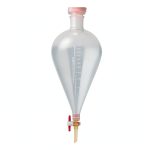 Lab 1000ml Separatory Funnels with PTFE Stopcock, Clear Graduated-0