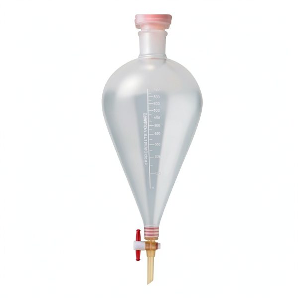 Lab 1000ml Separatory Funnels with PTFE Stopcock, Clear Graduated-0