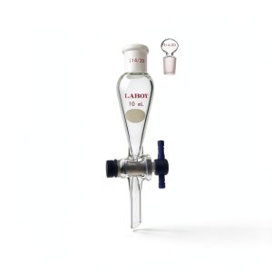 Laboy Glass 10mL Separatory Funnel with 14/20 Joint and PTFE Stopcock-0