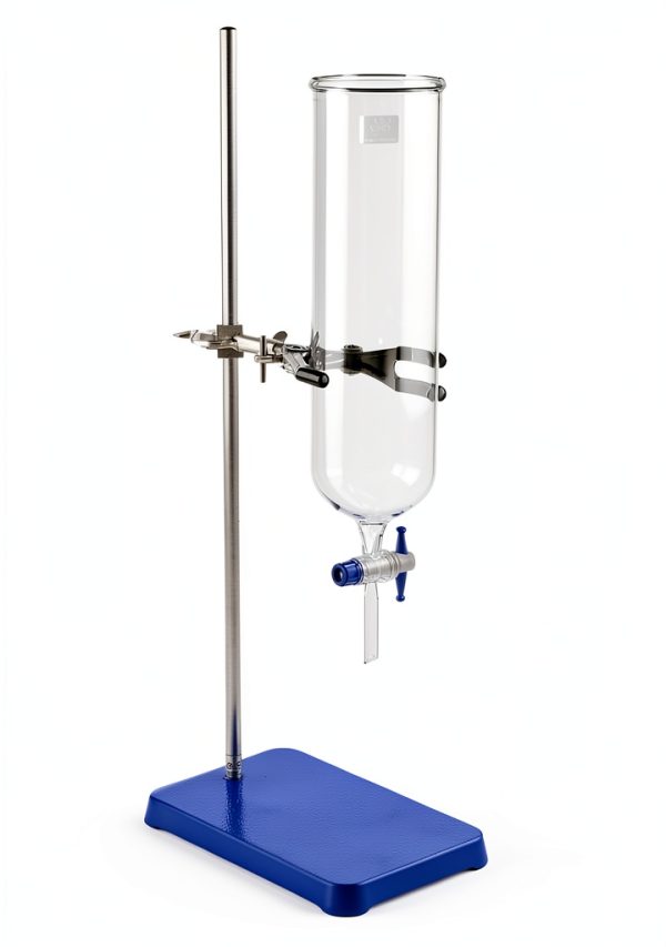Dropping Funnel 1000mL Lab Stand by EISCO – Borosilicate Glass, Base-0