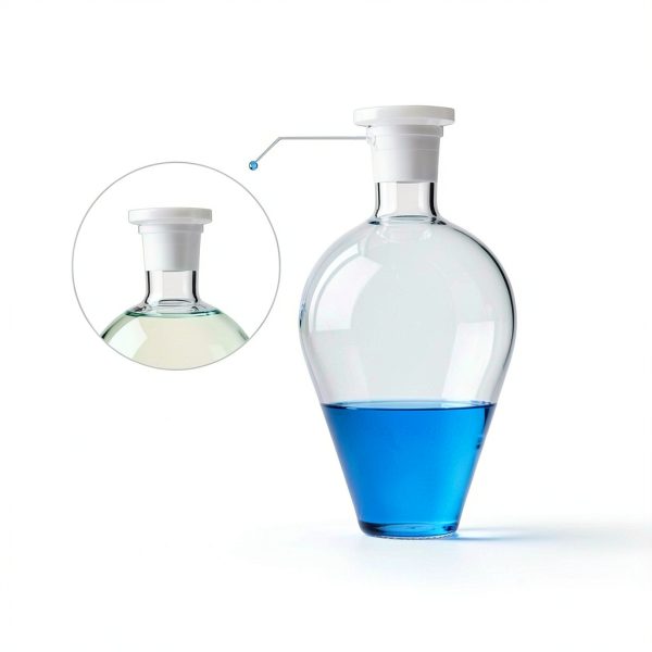 FSLAB Borosilicate Glass 1000ML Heavy Wall Conical Separatory Funnel with 24/40 Joints and PTFE Stopcock + Laboratory Distillation Support Rack for Titration Extraction Lab,Food,pear - 1L-4