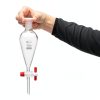 United Scientific SF149-50 Glass Conical Seperatory Funnel with PTFE Stopcock and Plastic Stopper, 50ml Capacity (Pack of 2)-1