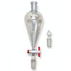 Glass Pyriform Separatory Funnel 500ml 24/40 PTFE Stopcock Deschem-5