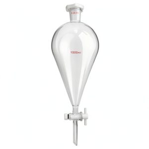 QWORK 1000ml Separating Funnel with 24/29 Joints and PTFE Plug-0