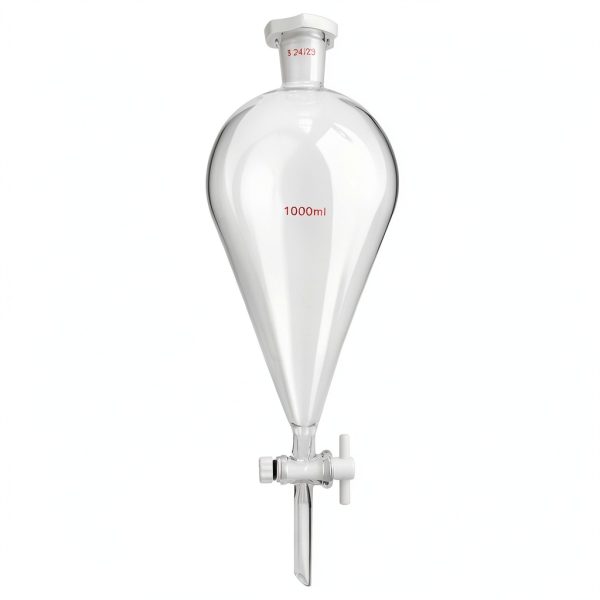 QWORK 1000ml Separating Funnel with 24/29 Joints and PTFE Plug-0