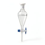 EISCO Squibb Separating Funnel 100ml PTFE Stopcock 19/26 Stopper-0