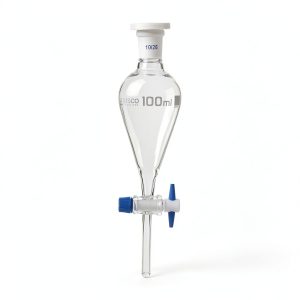 EISCO Squibb Separating Funnel 100ml PTFE Stopcock 19/26 Stopper-0
