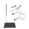 FSLAB Borosilicate Glass 1000ML Heavy Wall Conical Separatory Funnel with 24/40 Joints and PTFE Stopcock + Laboratory Distillation Support Rack for Titration Extraction Lab,Food,pear - 1L-1