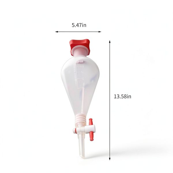 Separatory Funnel 1000ml Pear-Shaped - Bosreroy Labware Stopcock-3