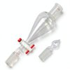 125ml,24/40,Lab Pyriform Separatory Funnel,PTFE Stopcock,Ground Joints-5