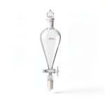 125ml,24/40,Lab Pyriform Separatory Funnel,PTFE Stopcock,Ground Joints-0