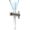 FSLAB Borosilicate Glass 1000ML Heavy Wall Conical Separatory Funnel with 24/40 Joints and PTFE Stopcock + Laboratory Distillation Support Rack for Titration Extraction Lab,Food,pear - 1L-5