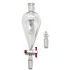 Glass Pyriform Separatory Funnel 500ml 24/40 PTFE Stopcock Deschem-1