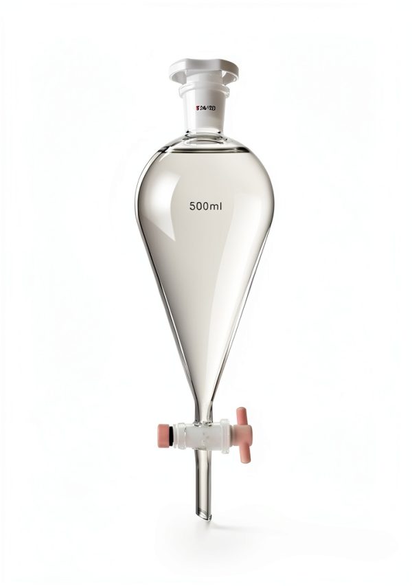 Separating Funnel 500ml QWORK with 24/29 Joints and PTFE Plug-5